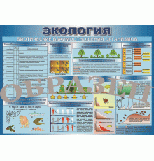 Таблица Биотические взаимоотношения организмов 1000*700 (винил)