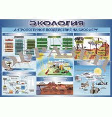 Таблица Антропогенное воздействие на биосферу 1000*700 (винил)